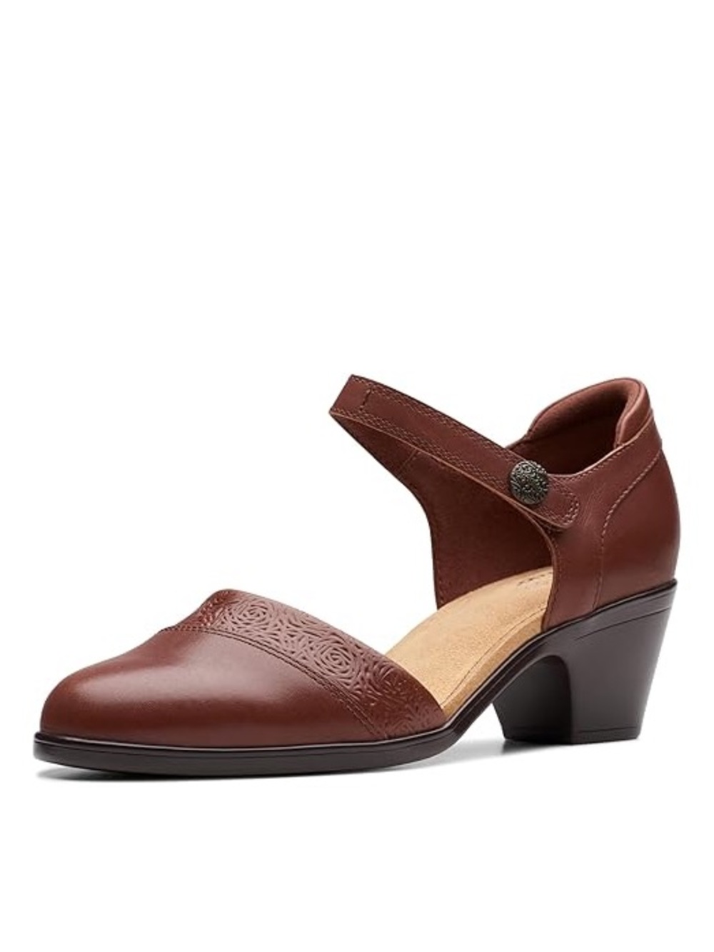 Clarks Collection Leather Mary Jane Emily2 Ketra Tan Size 7.5